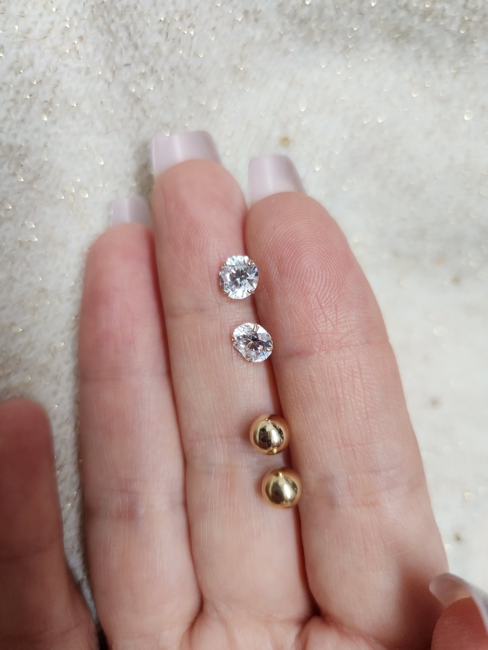 Solid 14k 2 Pair Earrings